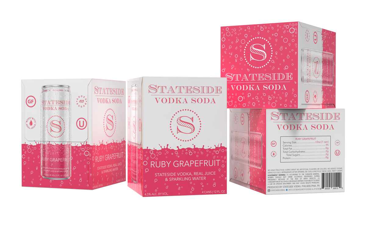 Stateside Vodka Soda Ruby Grapefruit-4 Pack – Stateside Vodka BevStack